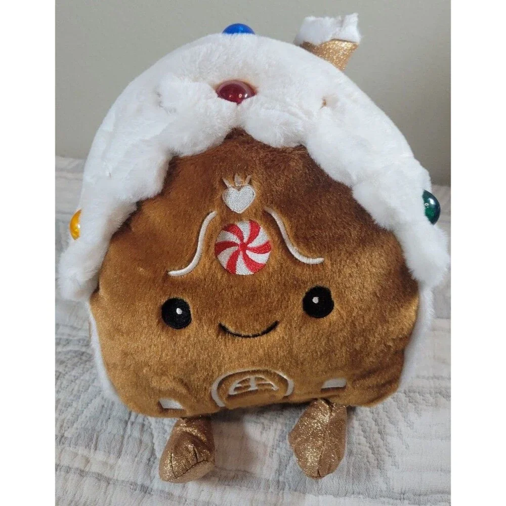 FAO Schwarz Glow Brights Gingerbread House Light-Up Plush‎ Tested Christmas Toy